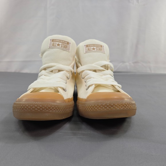 Converse All Star Heavy Canvas Cream Low Top Gum Rubber Toe and Sole Sneakers - Picture 3 of 9